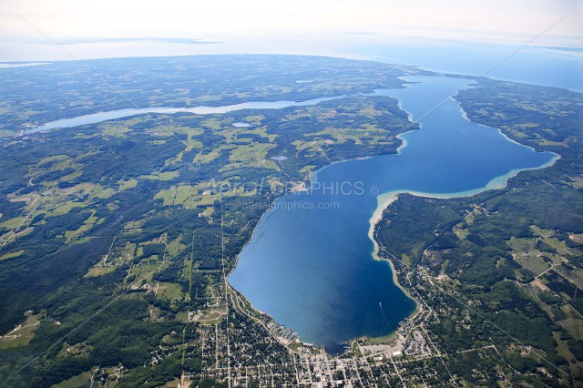 Lake Charlevoix (Looking West) in Charlevoix County, Michigan